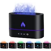 Mcbazel Flame Diffuser and Humidifier for Bedroom, 200ml Aroma Diffuser | Colour Gradient Flame Light with 3 Timer Modes, Qui