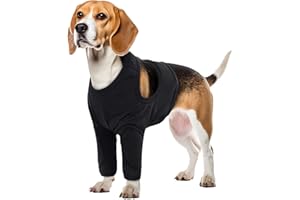 Ellenbogenbandage Hund Vorderbein, Ellenbogenschützer Hundebandage Ärmel für Hunde (Schwarz, XL)