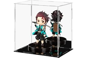 Ecoseao Acyrlic Vitrina con Espejo, Caja organizadora de acrílico Transparente para encimera, a Prueba de Polvo, para Figuras de acción, coleccionables, Almacenamiento en el hogar (20x 15 x 20 cm)