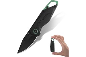 FLISSA Litet Fällkniv, 14C28N Rostfritt Stål, Kompakt EDC Kniv med G10 Handtag & Karbinhake, Lätt att Ta Med för Vardag, Camp