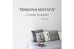 ufengke Inspirational Hakuna Matata Citazioni Adesivi Murali,Parole Motivazionali Proveniente da The Lion King Stickers Murali per Camera da Letto Soggiorno Decorazione da Parete