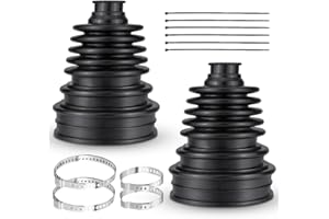 ZINUEEN 2 Stück CV Antriebswellenmanschette Reparatursatz, Universal Achsmanschette zum Kleben für 19-24mm Wellen, Flexibles Silikon Achsmanschetten Werkzeug Staubdicht Faltenbalg Set mit Klemmen