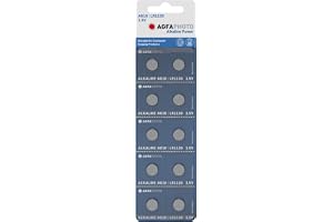 AGFAPHOTO Alkaline Long Lasting Coin Button Cell [ AG10, LR1130, LR54 ] Pack of 10 Batteries