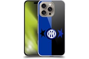 Head Case Designs Licenza Ufficiale Inter Milan Nero & Blu IM 2Stars Custodia Cover Dura per Parte Posteriore Compatibile con Apple iPhone 16 PRO