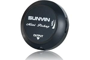 SUNYIN Transducteur Pickup Pour Guitare Acoustique, Piezo Microphone de Contact Facilement Amp Haut Pour Classique Acoustique Violon Ukulélé Mandoline Banjo Cello-Black