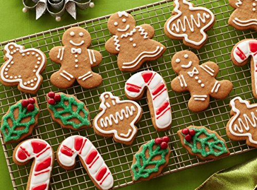 Ausstechformen – Ausstecher auf Karte Weihnachten Starter-Set mit 6 Teile Fondant Auswerfer Stempel Ausstechform aus Aluminium - 6