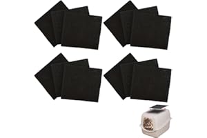 OUDQFCJ 12 PCS Filtri Carbone Attivo per Compostiera, Filtro Antiodore per Bidoni Biologici, Compatibile con Contenitori per Alimenti, Durevole ed Efficace per Contenitori Compost (10.5x11.5cm)