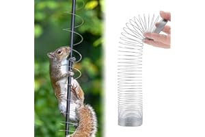 MIOAOA Metal Squirrel Proof Spring Device, Squirrel Baffle Barrier Type Coil Anti Device Guard Protects Birdhouse Accessories for Outdoor Hanging Bird Feeder Poles Accessories