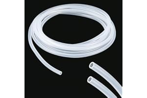 GHVACZS Wąż silikonowy o długości 4m, elastyczny wąż silikonowy odporny na żywność, 5mm ID x 7mm OD przezroczysty wąż silikonowy, przezroczyste rury wodno-powietrzne do pomp przelewowych