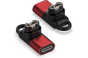 RuenTech Adapter für iPhone Lightning auf Stecker für Garmin Fenix 7X 6 X 5 instinct2 venu sq 2s vivoactive 4s Forerunner 245 645 935 945 Ladeset Ersatz Ladegerät （2 Stücke）
