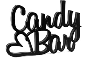 HOECMRHP Candy Bar Décoration de table pour mariages, anniversaires et autres événements - Noir