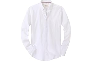 J.VER Oxford Herren Hemd Bügelfrei Regular Fit HerrenHemden Langarm Casual Oberhemd aus Baumwolle Button Down Hemden Faltenfrei Freizeithemd mit Tasche