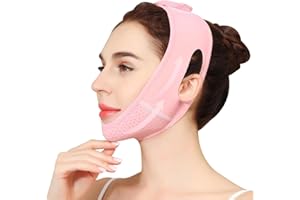 AONAT V Gesichtsmasken, Wiederverwendbare V-Linienmaske, Doppelkinn Entferner Lifting-Maske, V-förmiges Kinn Gesichtsstraffungsband, Gesichts-Schlankheitsgurt für Doppelkinn und schlaffe Gesichtshaut