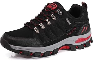 WOWEI Walking Boots Hiking Shoes Waterproof Outdoors Sporty Non-slip Comfortable Lightweight Mountain Boots Trekking Shoes Women’s and Men’s Low Hiking Shoes.