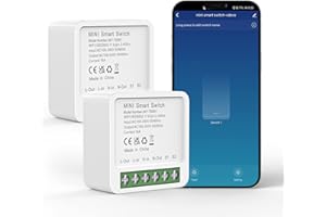 WiFi Interruttore Modulo Luce, APP Controllo, Maxcio Mini Interruttore Intelligente Luce, Compatibile con Alexa e Google Home, DIY Smart Home, Adatto per elettrodomestici (<3680W), Luce (<300W)