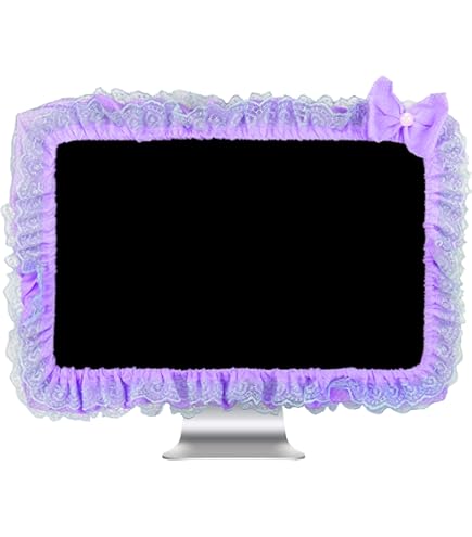 Computer Monitor Decor 23''-27'' Pink Monitor Cover, Cute Computer Monitor Cover With Bow-Knot Computer Monitor Accessories
