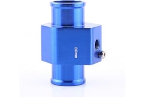 Adaptateur de Capteur de Température, Keenso Sonde Température de l'Eau Joint de Tuyau de Radiateur Universel en Alliage Aluminium 26mm - 40mm Bleu (30mm)
