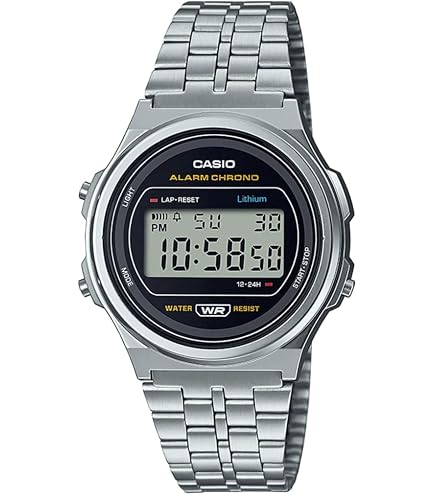 Casio Orologio Digitale Unisex A100WEFG-9AEF, Cassa 40.7mm, Quadrante Oro E Cinturino Nero In Resina