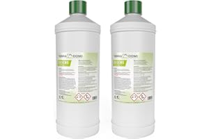 ‎TERRA DOMI TerraDomi Rusche Steindusche, 2 x 1L, Steinreiniger für bis zu 800 m², Reinigungsmittel für saubere Wege & Plätze, Wegerein, biologisch abbaubar
