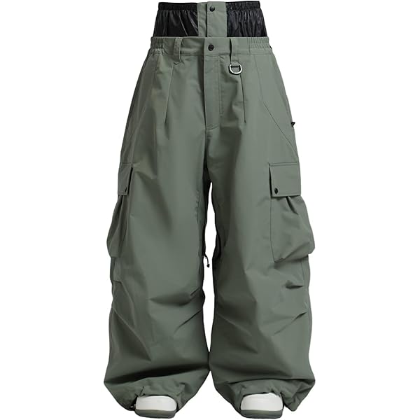 SYJYM Skibroek Dames Snowboard Waterdichte Ski Buitenkleding Losse Pasvorm Heren Casual Broek Voor Buitenactiviteiten, Grijs, XL