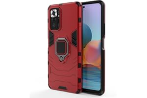 MAX POWER DIGITAL Funda para móvil Xiaomi Redmi Note 10 Pro/Note 10 Pro MAX Carcasa Magnética con Anillo Imán Híbrida Antigolpes Resistente Rígida Dura [Tecnología Absorción Golpes] (Xiaomi Redmi Note 10 Pro, Rojo)
