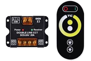 BENLUN DC 5V-24V 20A Peksensor-dimr | PWM Fjärrkontroll, Trådlös Fjärrkontroll, för 2 Trådig CCT COB LED List