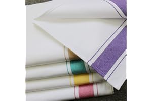OUKEYI tovaglioli in cotone per cene, multicolore, confezione da 5 (35 x 50 cm), morbidi e confortevoli tovaglioli riutilizzabili - perfetti da tavola, tovaglioli da cocktail per la casa