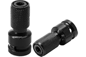 FortuneGlobe 2 Piezas Adaptadores Para Llave De Impacto 1/2 A 1/4, Porta Puntas, Varilla Hexagonal, Inoxidable, Destornillador De Impacto Para Herramientas Eléctricas, Tornillos Y Llaves De Impacto