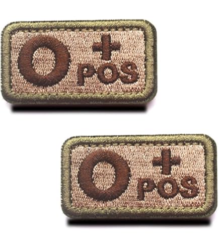 Toppa Militare Ricamata Con Gruppo Sanguigno 0+ (Zero Positivo) – Patch Tattica Con Velcro, Dimensioni 5x2,5 Cm, Camouflage, Per Zaini, Uniformi E Accessori - 4