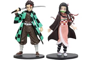VAVICRAP 2 Stück Demon Slayer Figuren Lichtechtheit Anime Charakter Modell Anime Figuren Spielzeug für Geburtstagsgeschenk Wohnkultur Auto Dekor-Stil Geschenk für Kinder