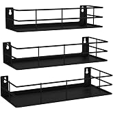 3'l&uuml; Set Dekoratif Metal Duvar Rafı - Minimalist Tasarım, Dayanıklı ve Şık - 31cm/29cm/27cm