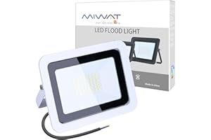 MIWATT Ultra-Thin MIWAT LED Flood Light Spotlight Led Search Lamp 220V Floodlights for Outdoor Garden Street Square (Cool White-6000k, 50W)