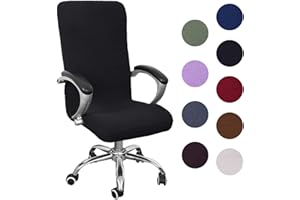 Souarts Housse de Chaise de Bureau Universelle Extensible Microfiber Lavable Couverture de Chaise Housses de Fauteuil Confortable Fauteuil De Direction