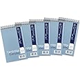 Cambridge Reporter's Notebook (Pack of 5) Compact wirebound notepad with 80 sheets (160 Pages), Ruled and Perforated