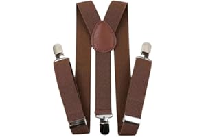 SE® Tirantes para Pantalones Hombre, 35mm de ancho, en 7 Colores Disponibles| Tirantes Hombre con 3 Clips Resistentes| Accesorio para Traje Fiesta Boda