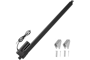 Jvnvlki Attuatore lineare 12 V 2000 N 600 mm lunghezza corsa IP65, impermeabile 8 mm/s, attuatore lineare con staffa di montaggio, per apriporta, tracker solare, sistema di sollevamento elettrico