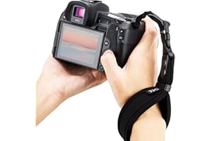 Lotbun Cinghia da polso, Fibbia a Sgancio Rapido con Pezzi Anchor Links per fotocamera DSLR a sgancio rapido Nero