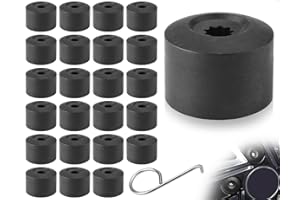 Emezddo 23 piezas de tornillos para ruedas Tapas,tapas de tornillos,tapas de tuercas para neumáticos,tapacubos antirrobo para ruedas de coche con herramientas distancia,compatible con VW coches(negro)