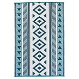 miaVILLA Outdoor-Teppich – Wendeteppich – Grau Weiß – Blau – 120 x 180 cm - 4