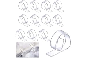 BQRKOTM 12 Pezzi Ferma Tovaglia da Esterno,Ferma Tovaglia da Tavola,Ganci Ferma Tovaglia da Esterno,Fermatovaglia,Blocca Tovaglia da Esterno,Clip Fermatovaglia,Fermatovaglia in Plastica Trasparente