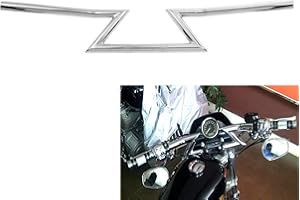 HDBUBALUS Motorrad-Lenker, 22 mm, Drag Z-Bar, für Harley, Honda, Yamaha, Suzuki, Kawasaki, Chopper, Bobber Touring Custom, Chrom