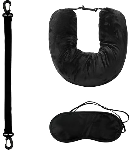Coussin De Voyage En U Remplissable - Housse Peluche Lavable, Portable Pour Avion, Train, Voiture - 5