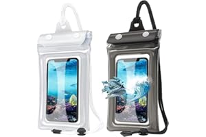 SENLINLU 2er-Pack wasserdichte Handytasche, IPX8 wasserdichte Handyhülle mit Umhängeband zum Schwimmen/Tauchen/Rafting, Dry Bag für iPhoneX-14 Pro Max Samsung S22 Ultra S22 Huawei P40 P20 Mate 4 0 bis 1 7,8 cm