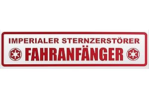 ‎KIWISTAR Kiwistar Fahranfänger Imperialer Sternzerstörer Magnetschild Schild magnetisch - 30cm Rot - reflektierend - Magnetfolie für Auto PKW Kfz