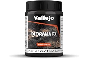 Vallejo Diorama - Stucco da parete, Nero (Black Lava)
