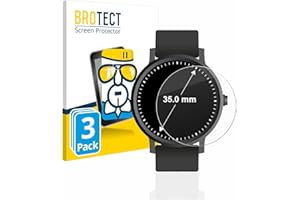 brotect Protection Écran Verre pour Montres (Circulaire, ø: 35 mm) (3 Pièces) Film Protecteur Vitre 9H [Anti-Rayures, Transparent]