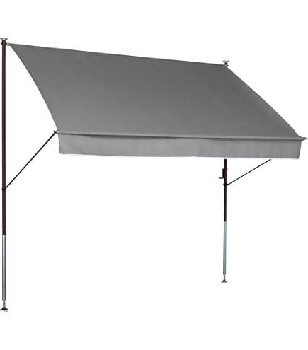Automatisch uitschuifbaar zonnescherm met stokken 4,5x3,5 Crème