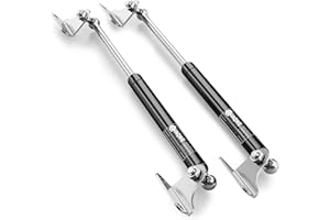 15" 120Lbs Gas Struts Shocks with L-Type Mount Brackets for Queen RV Bed Truck Topper Tonneau Cover TV Cabinet Custom Window Floor Hatch Lid Basement Door Lift Supports, 2 Pcs by IAQWE