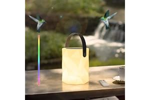 FUYO Lampe de table solaire d'extérieur 2 en 1 rechargeable,Sans fil,Intensité variable,7 couleurs RVB,Portable,Multicolore,IP44,Étanche,Pour extérieur, terrasse, jardin, chambre à coucher