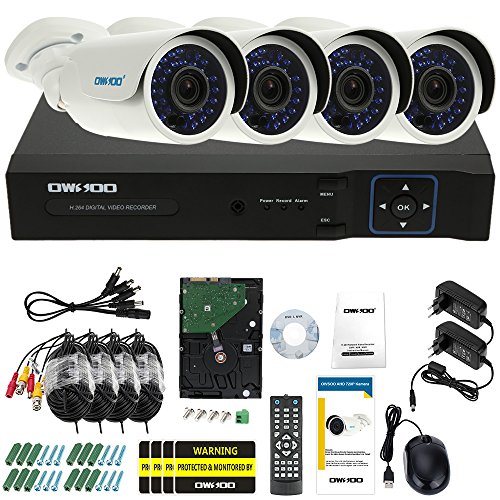 OWSOO 4CH AHD 1080N/720p 1500TVL CCTV Überwachung DVR Security System HDMI P2P Onvif Netzwerk Digital Video Recorder, 1 TB Festplatte, 4 * 720P Outdoor/Indoor Infrarot-Bullet-Kamera + 4 * 60ft Kabel - 9